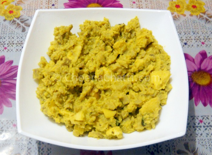 Chakkakuru thoran – Jackfruit seed stirfry chakkakuru thoran